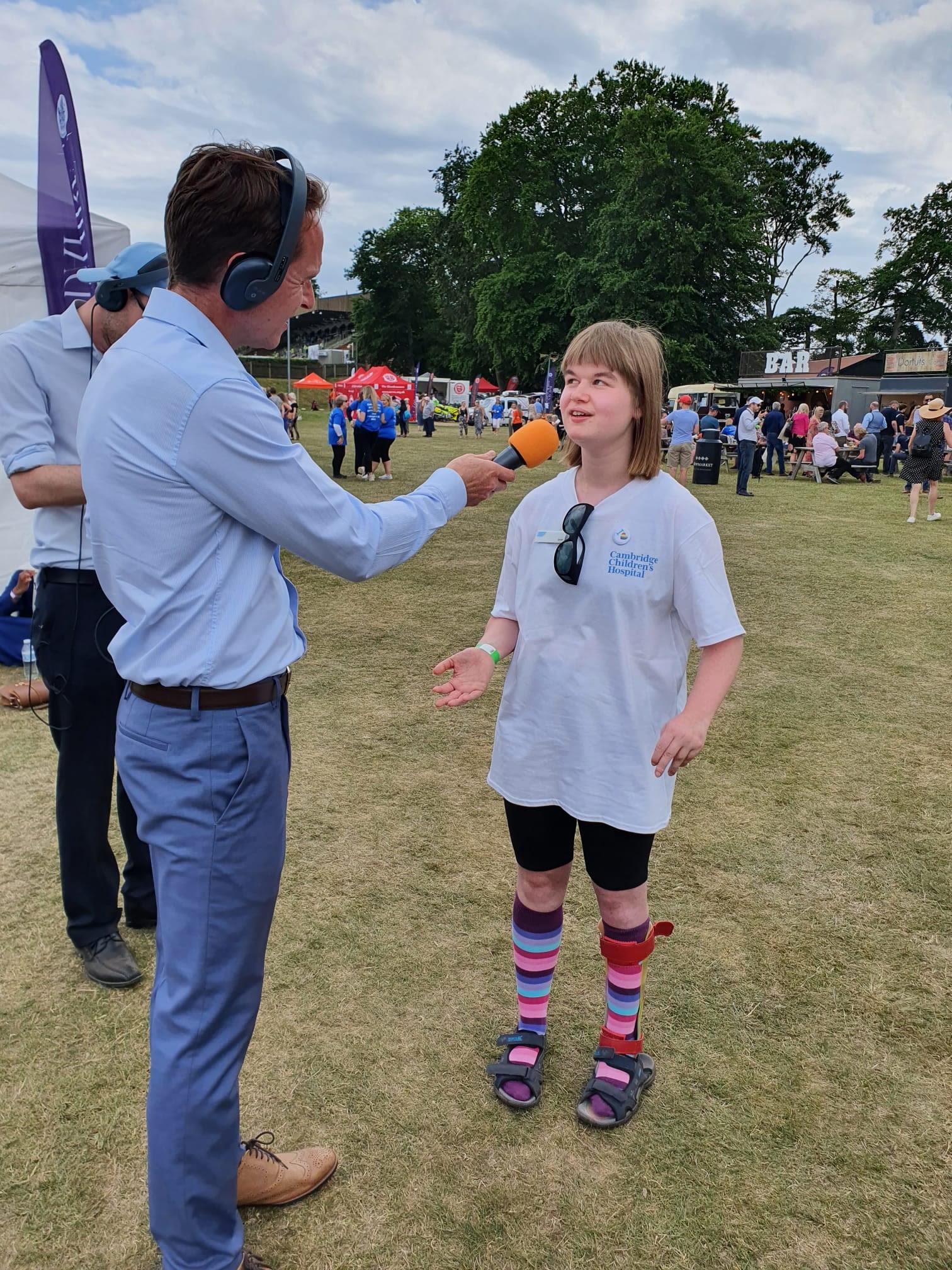 Teenager Sarah is interviewed for a radio show